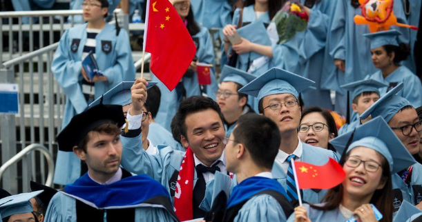 How many students go to China